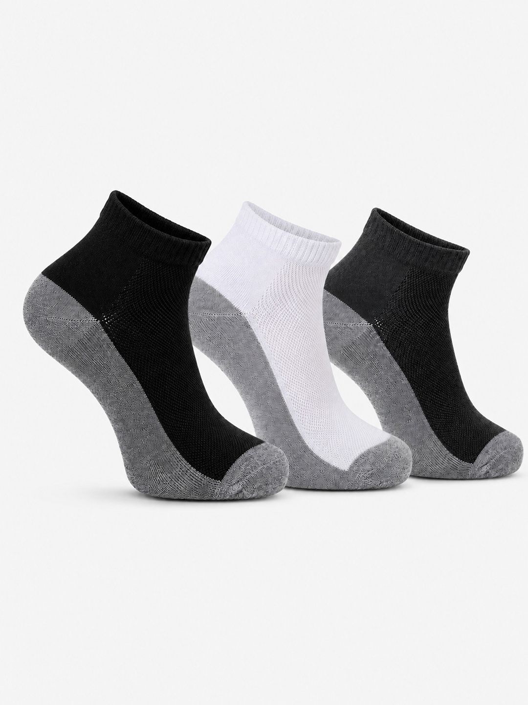Roadster Men Pack of 3 Cotton Colourblocked Ankle Length Socks