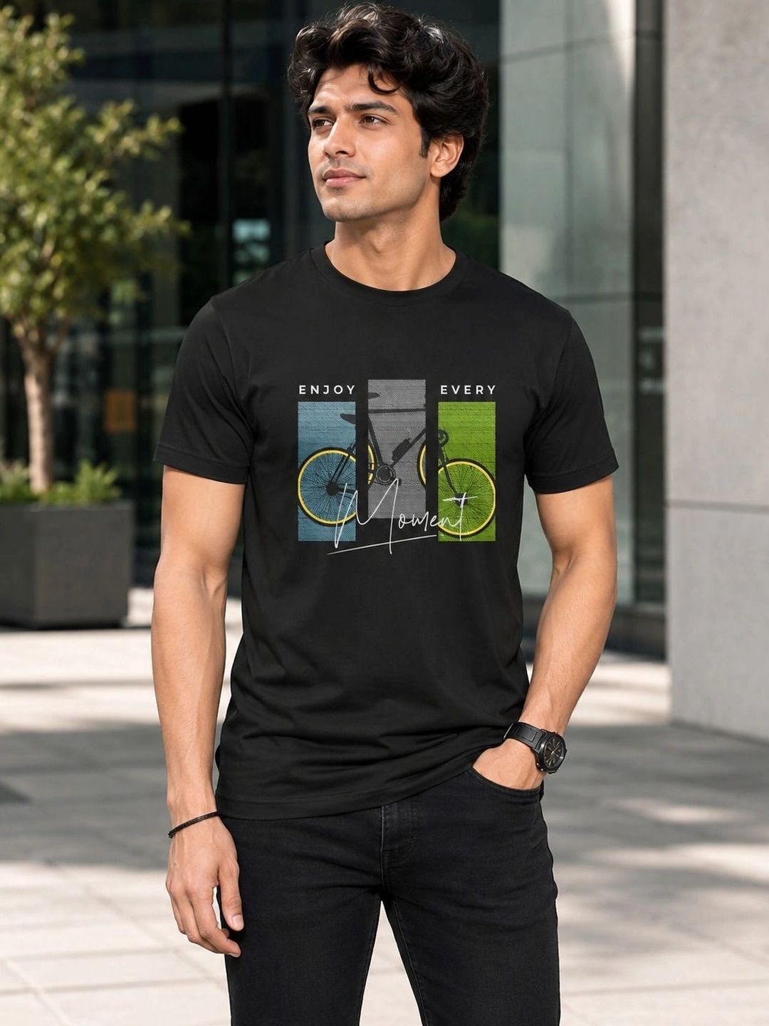 Warrior World Men Printed Pure Cotton T-shirt