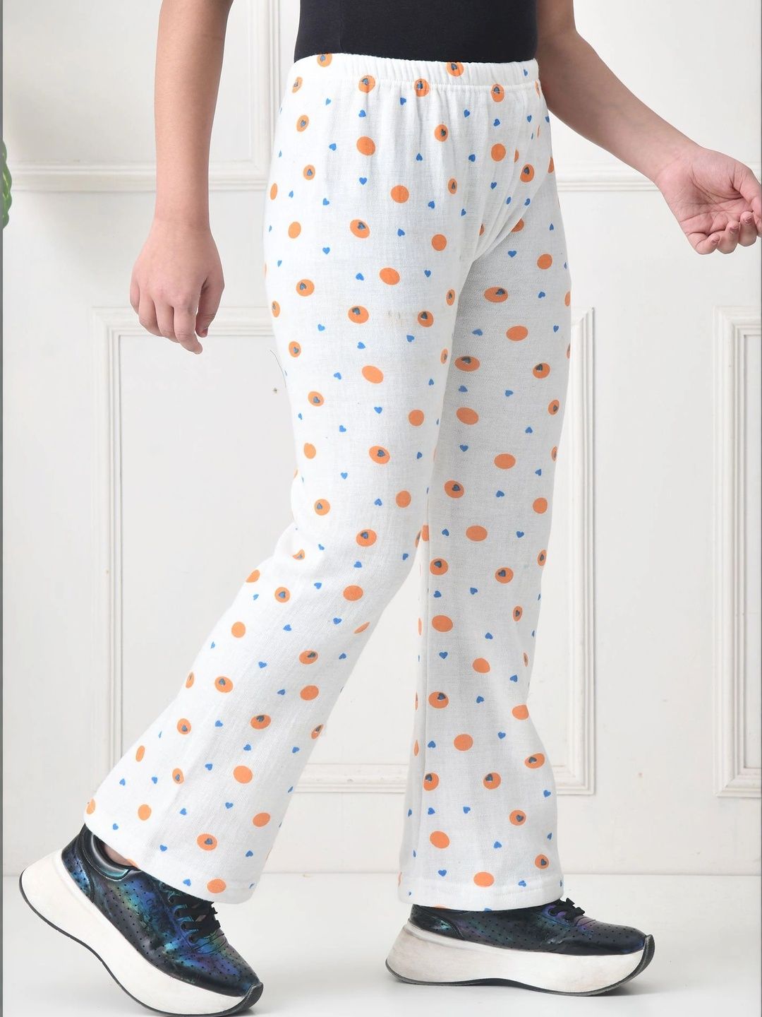 BAESD Girls Printed Knitted Palazzos