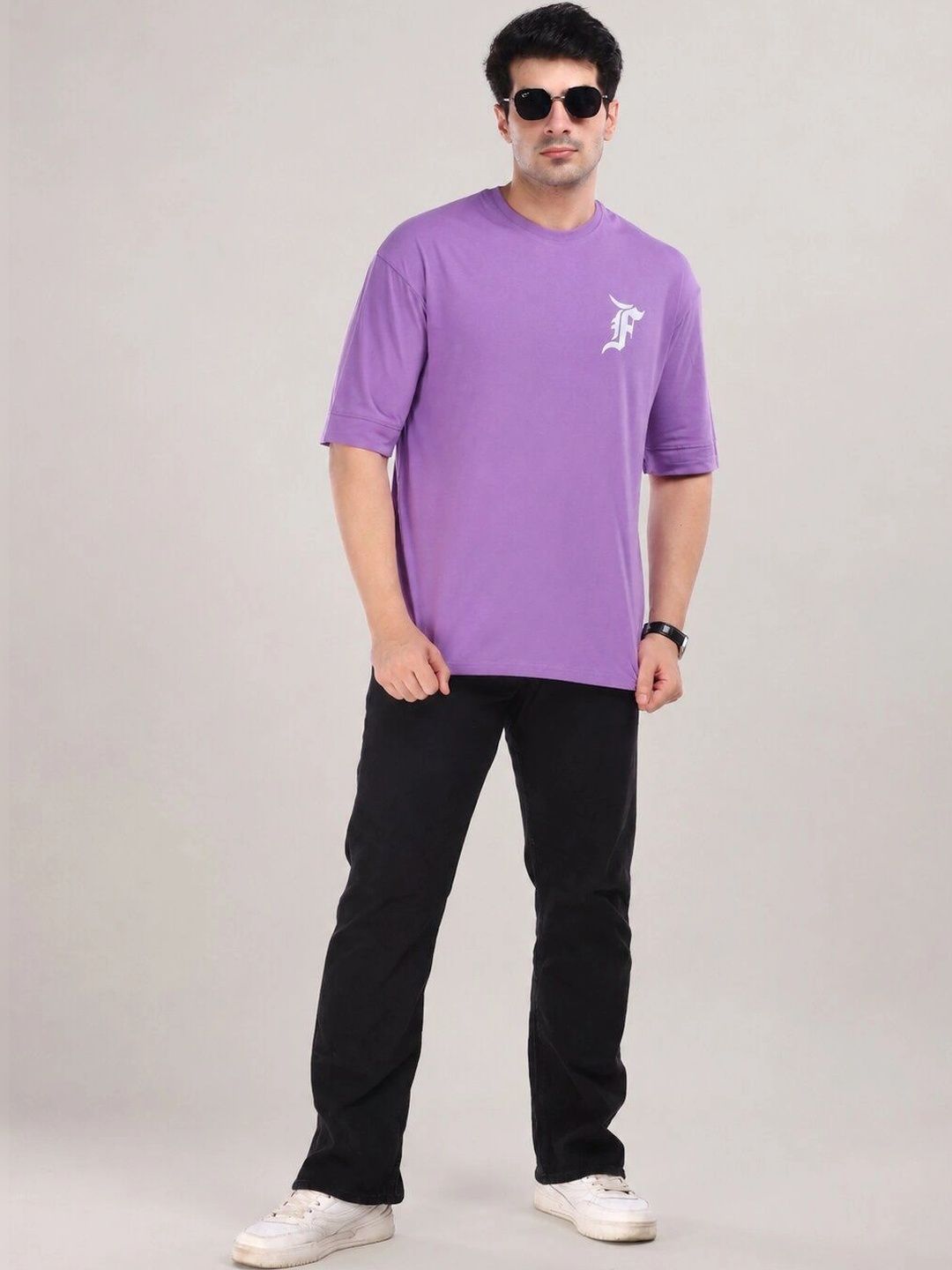 ISPIRIT Men Typography Printed Drop-Shoulder Sleeves T-shirt