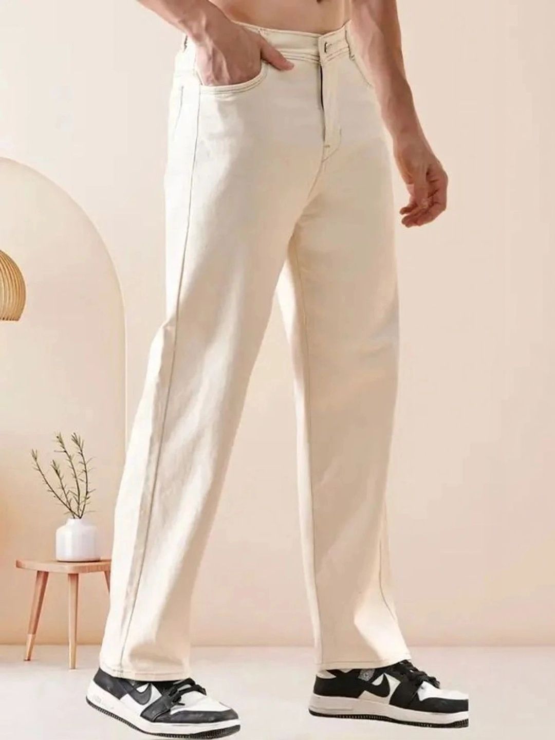 UNIFAV FASHION Men Straight Fit Mid-Rise Jeans
