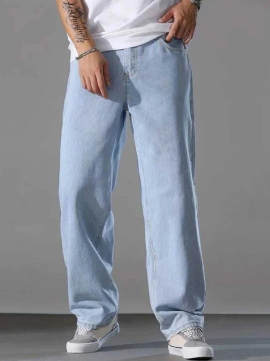 UNIFAV FASHION Men Straight Fit Mid-Rise Jeans