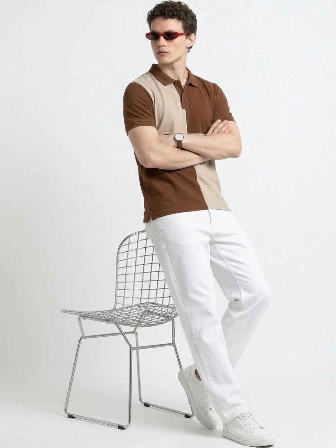 Kook N Keech Men Colourblocked Polo Collar T-shirt