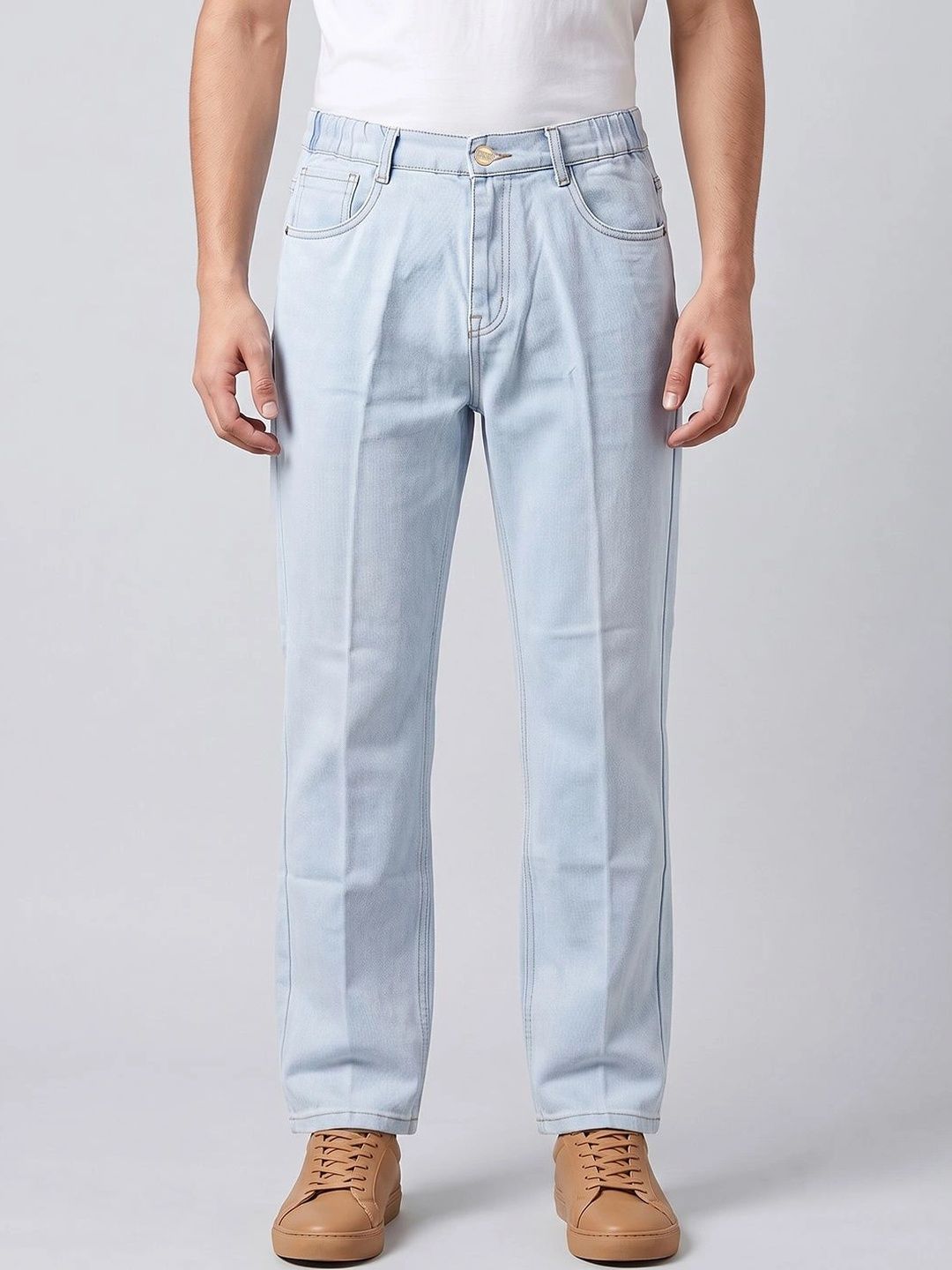 dolsia Men Straight Fit Mid-Rise Stretchable Jeans