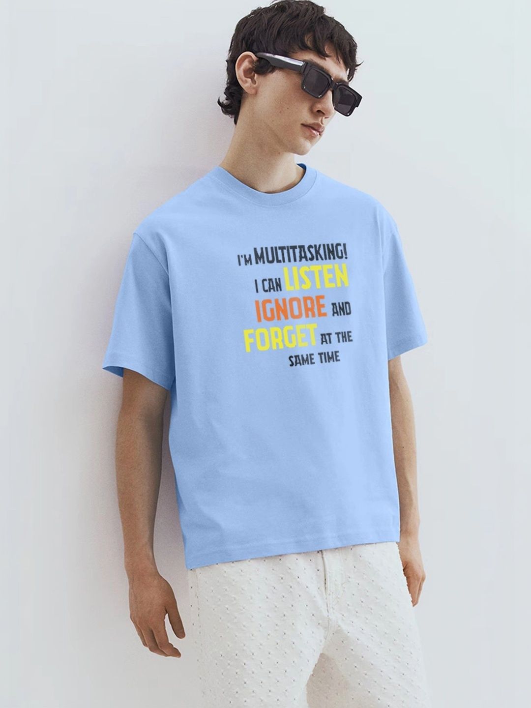 Moda rapido X TOGS & TERRE Men Typography Printed Organic Cotton Blend T-shirt