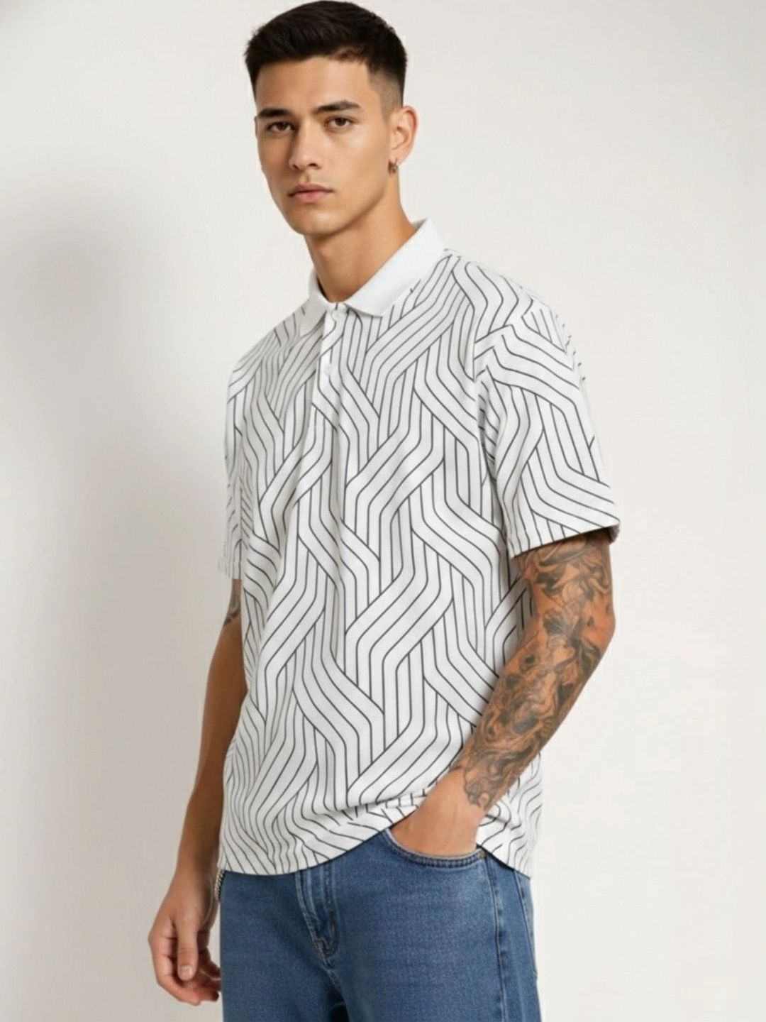 Kook N Keech Men Printed Polo Collar T-shirt