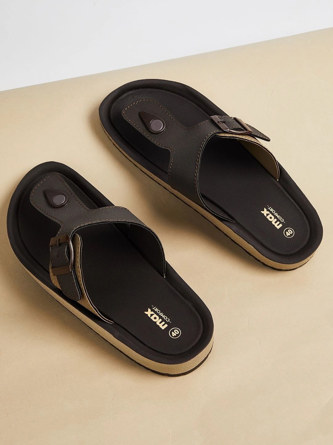 max Men Colourblock T-strap Sandals Sandals