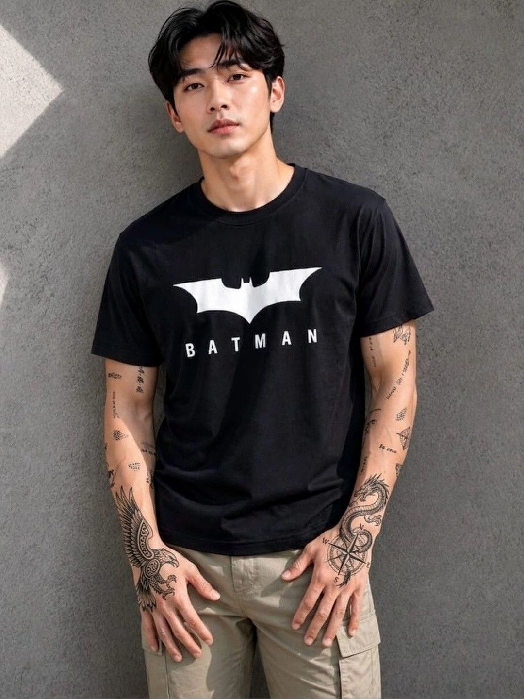 BLACK CAVIAR Men Batman Printed T-shirt