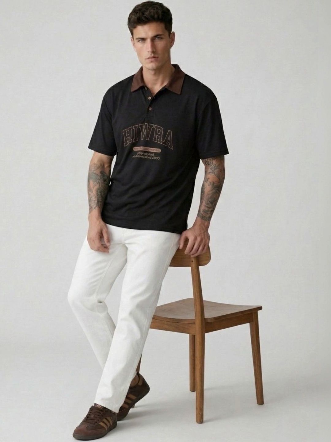 Kook N Keech Men Typography Printed Polo Collar T-shirt