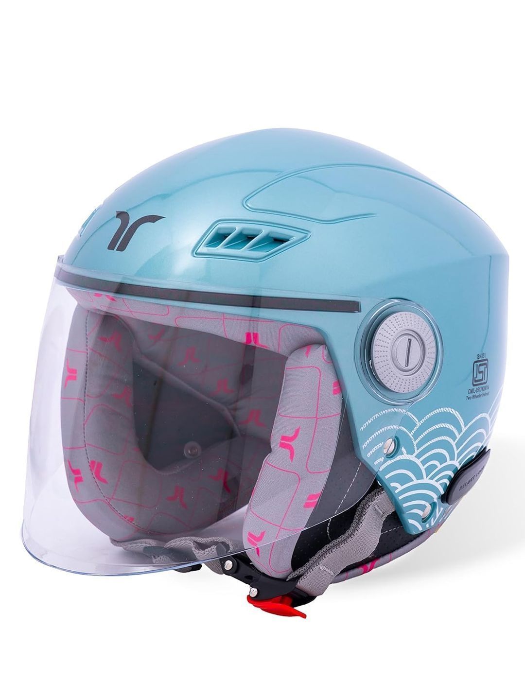 TVARRA Lilt Women's Open Face Helmet (Aqua Blue)