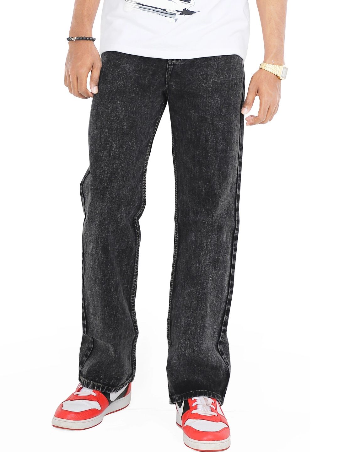 UNIFAV FASHION Men Straight Fit Mid-Rise Jeans