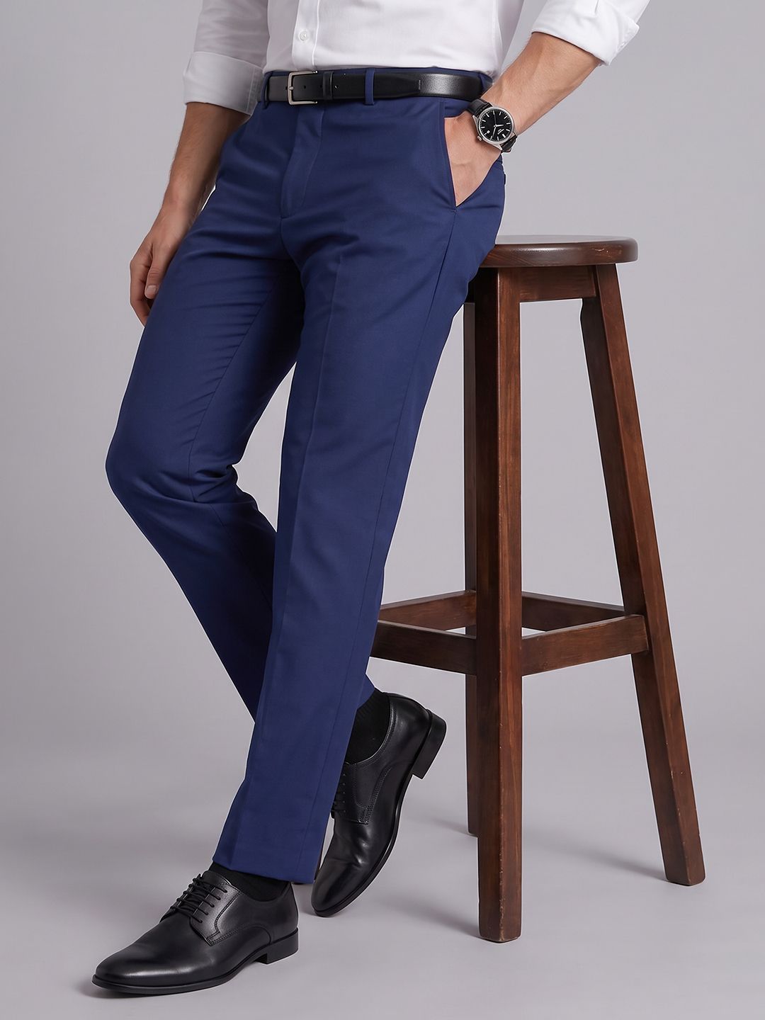 Blackberrys Men Slim Fit Formal Trousers