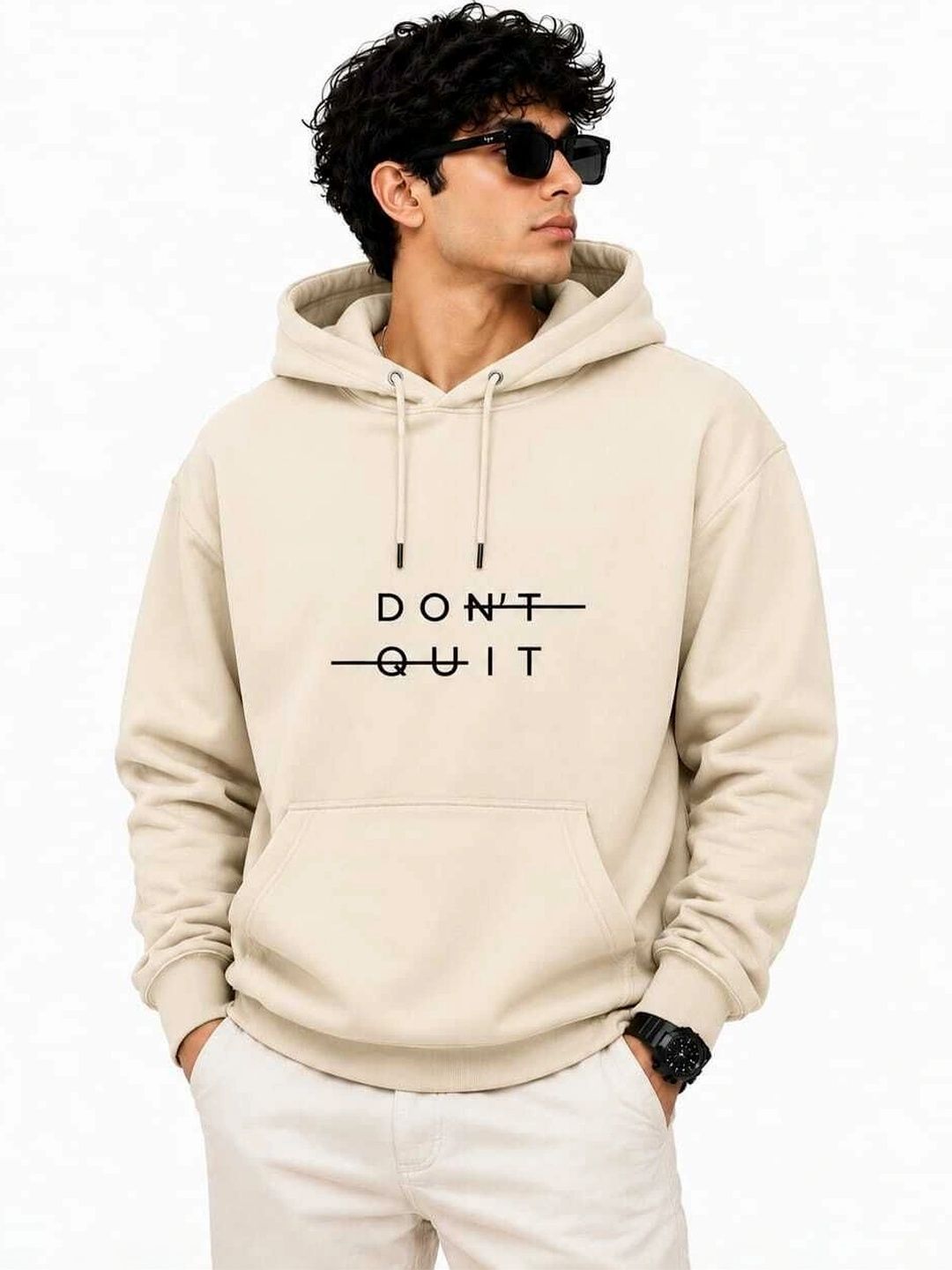 JIVAS Men Printed Hooded Sweatshirt