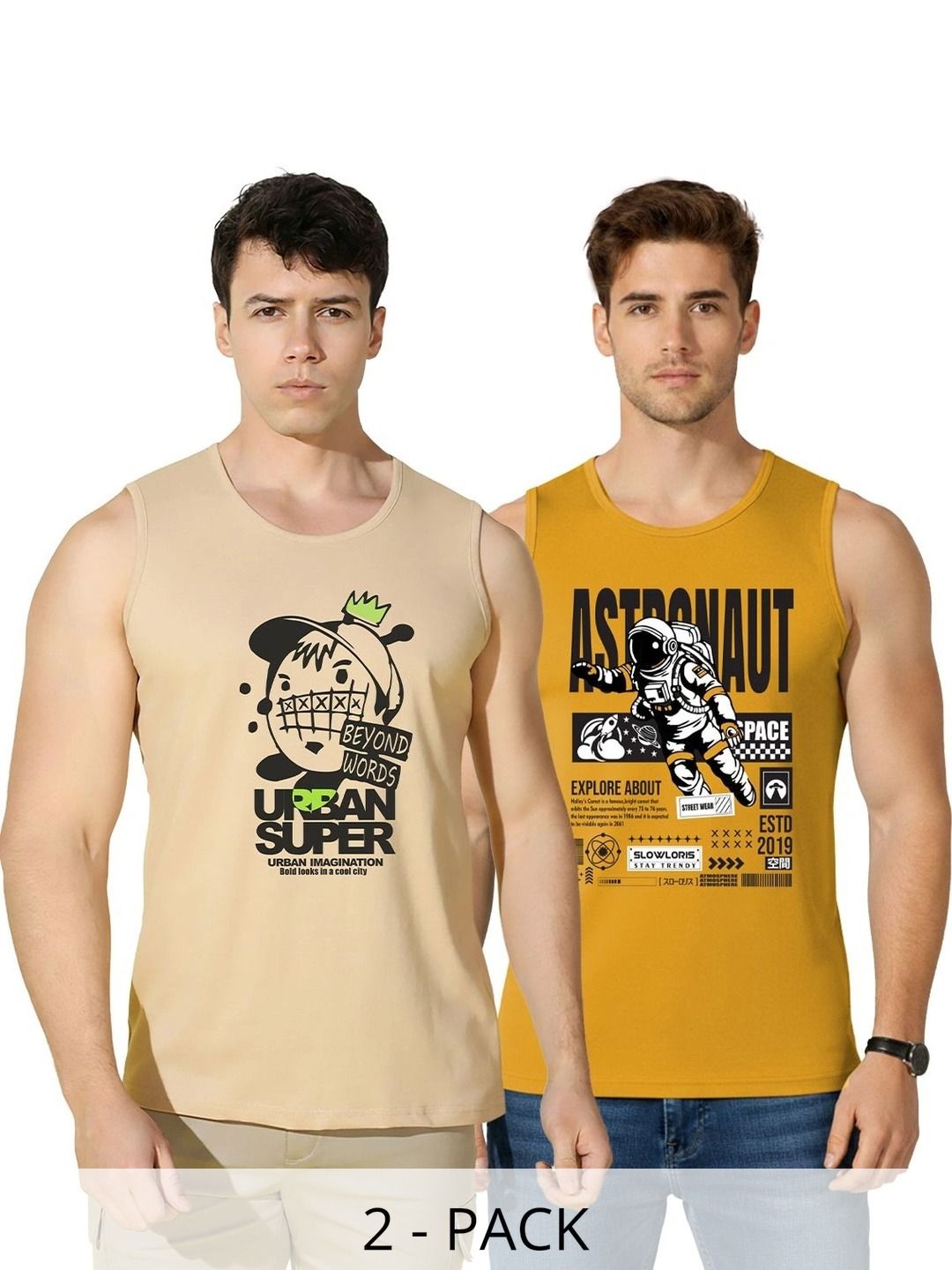 SLOWLORIS Men 2 Printed T-shirt
