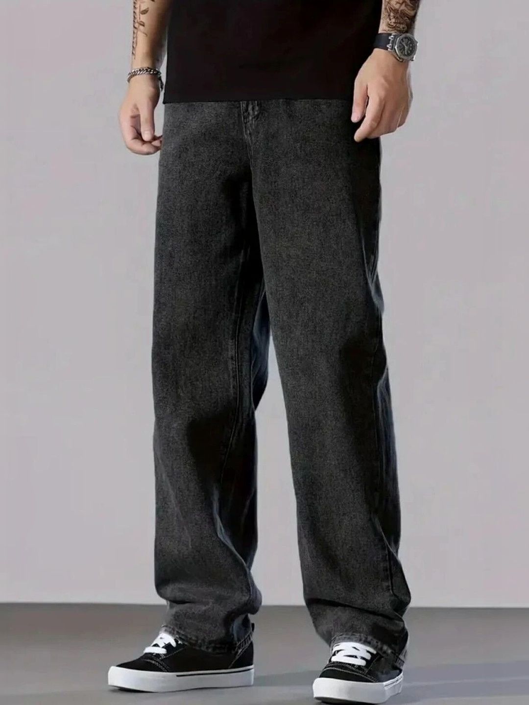 UNIFAV FASHION Men Straight Fit Mid-Rise Jeans