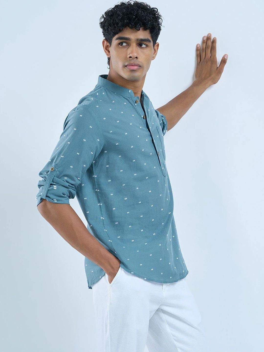 indus route by Pantaloons Men Ethnic Motifs Printed Kurta