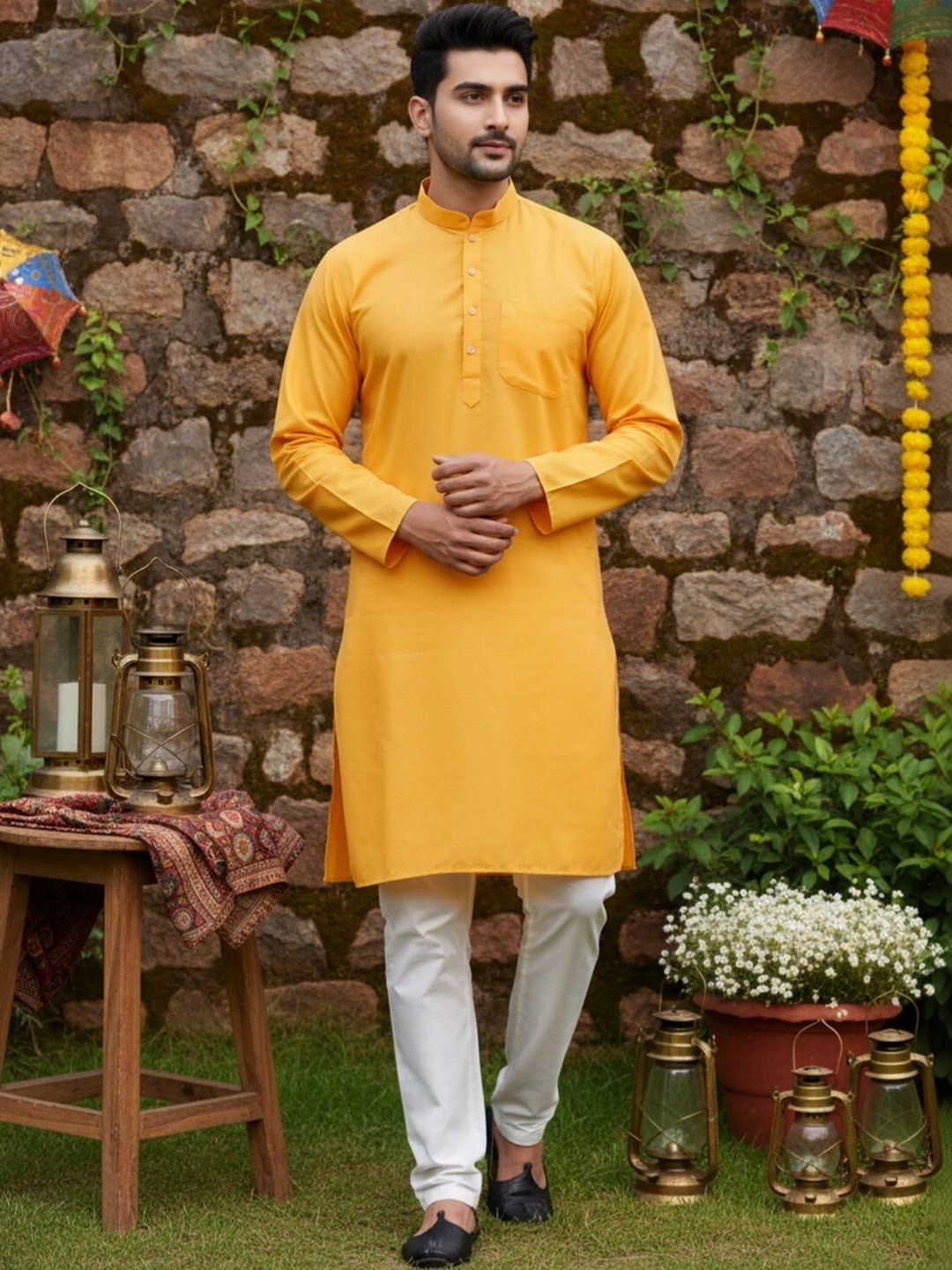 HUZUR Men Kurta