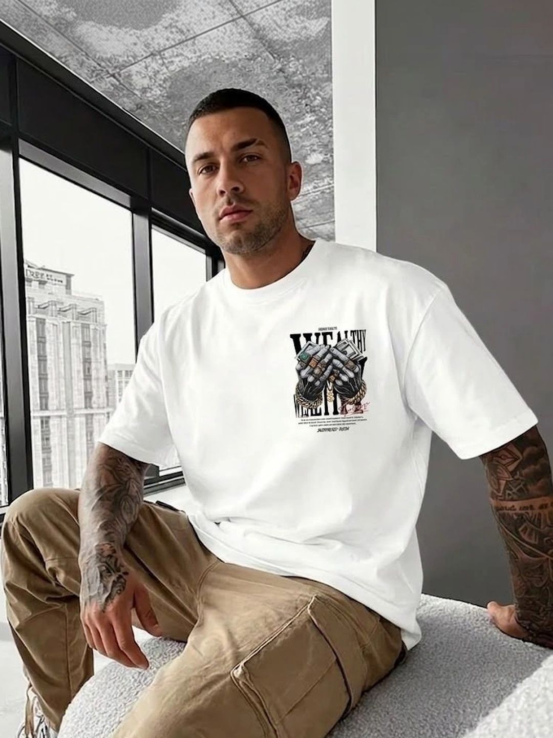 HUMMING TONE Men Printed T-shirt