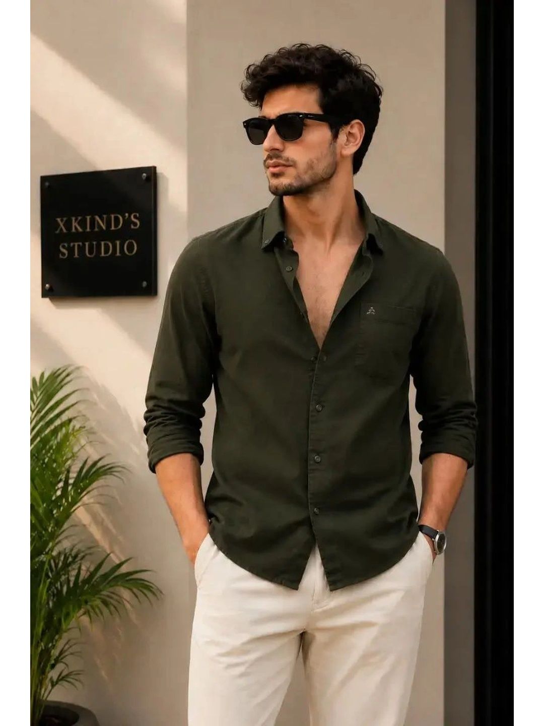 XKIND Men Standard Slim Fit Casual Shirt