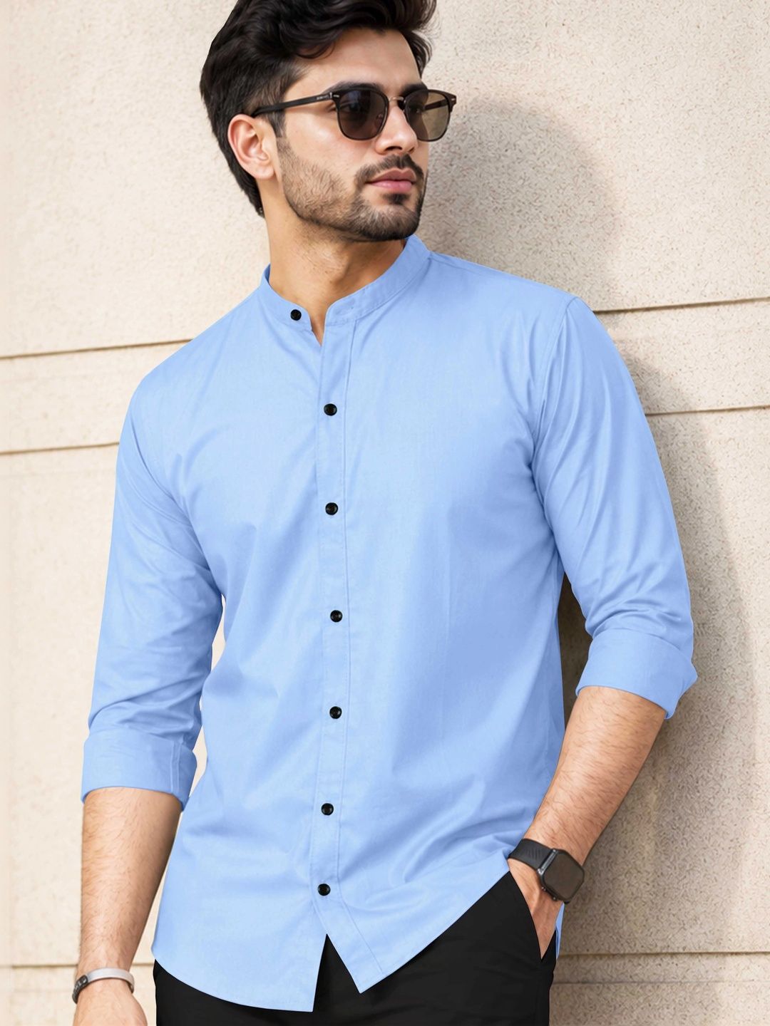 VeBNoR Men Solid Standard Fit Casual Shirt