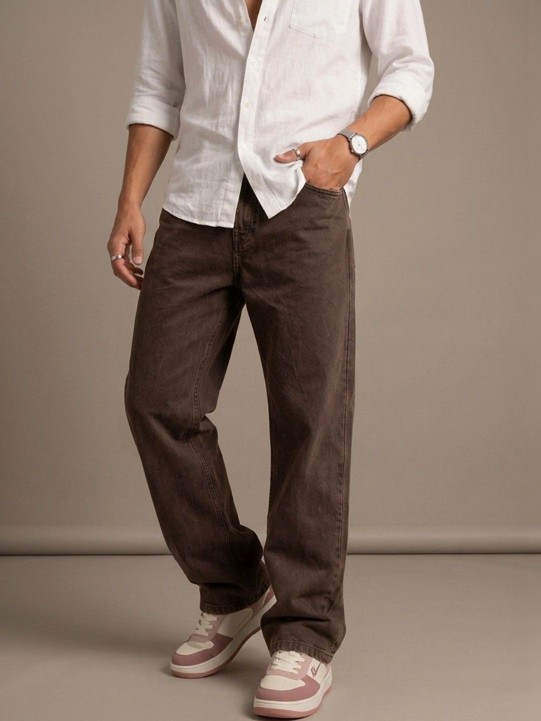 Metronaut Men Classic Regular Fit Mid-Rise Stretchable Jeans