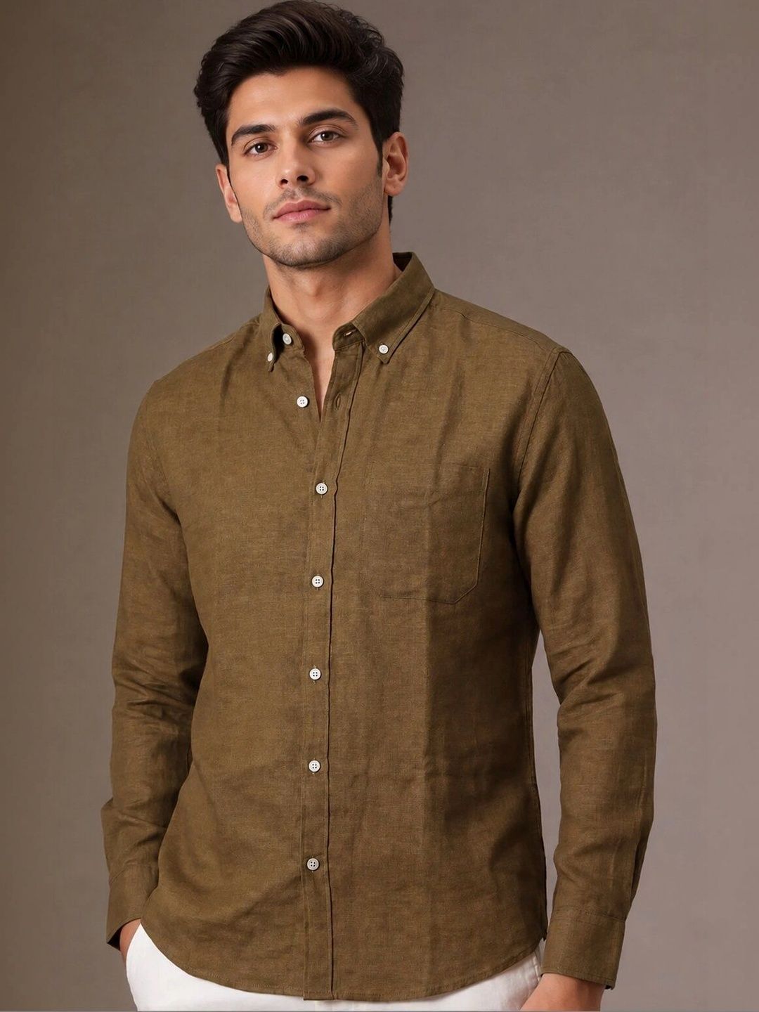 HERE&NOW Men Standard Slim Fit Casual Shirt
