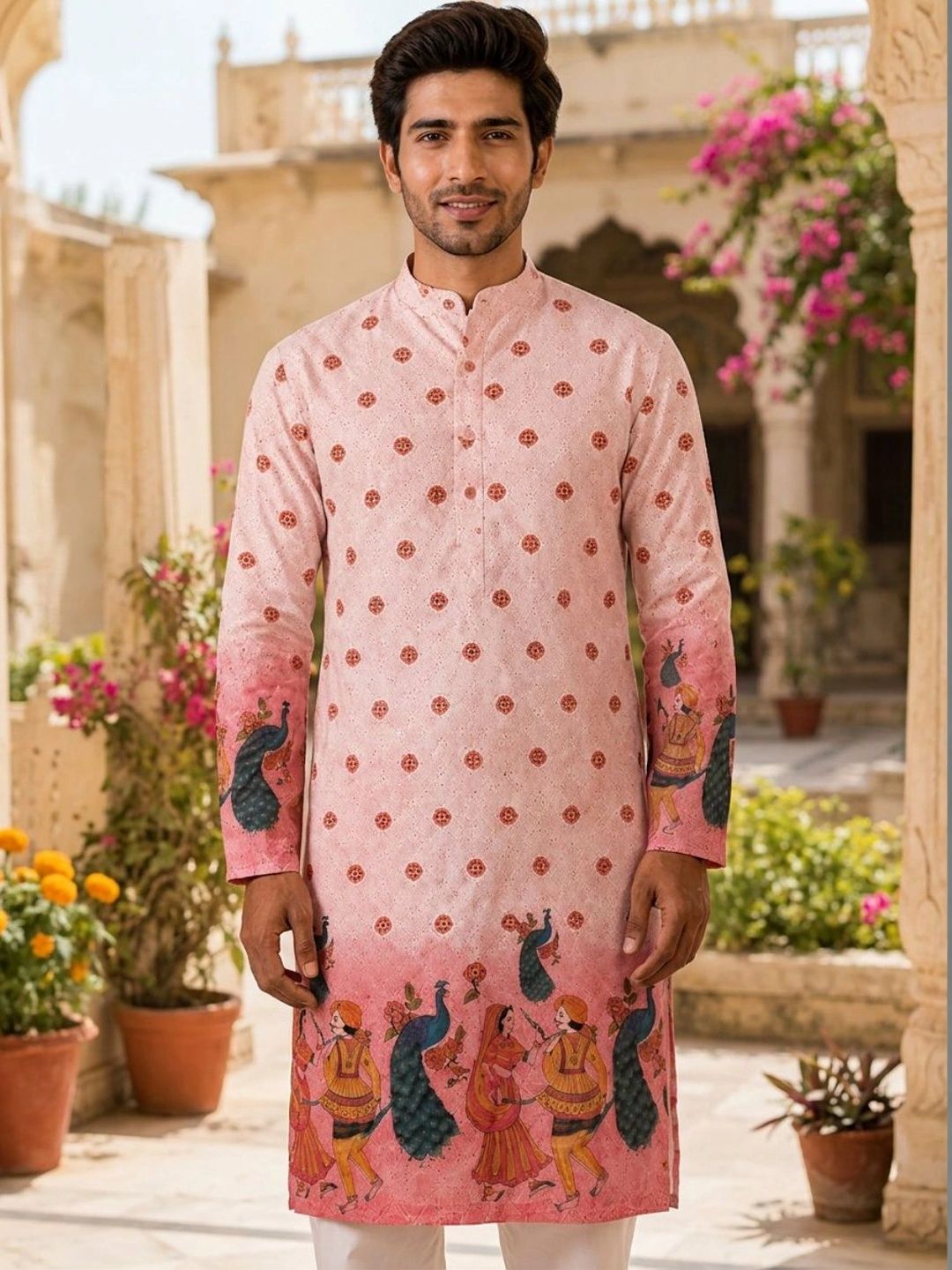 CB-COLEBROOK Men Ethnic Motifs Printed Kurta