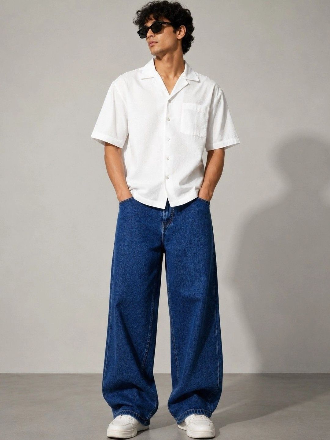 SiNk DENIMS Men Wide Leg Mid-Rise No Fade Jeans