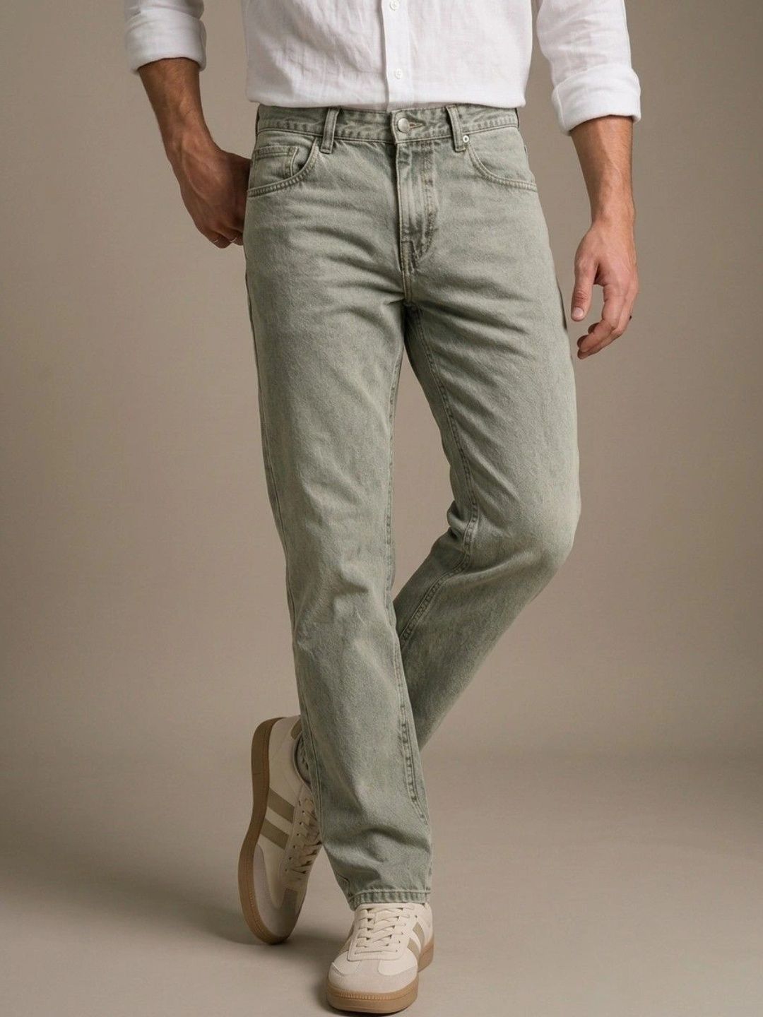 Encrypt Men Classic Regular Fit Mid-Rise Stretchable Jeans