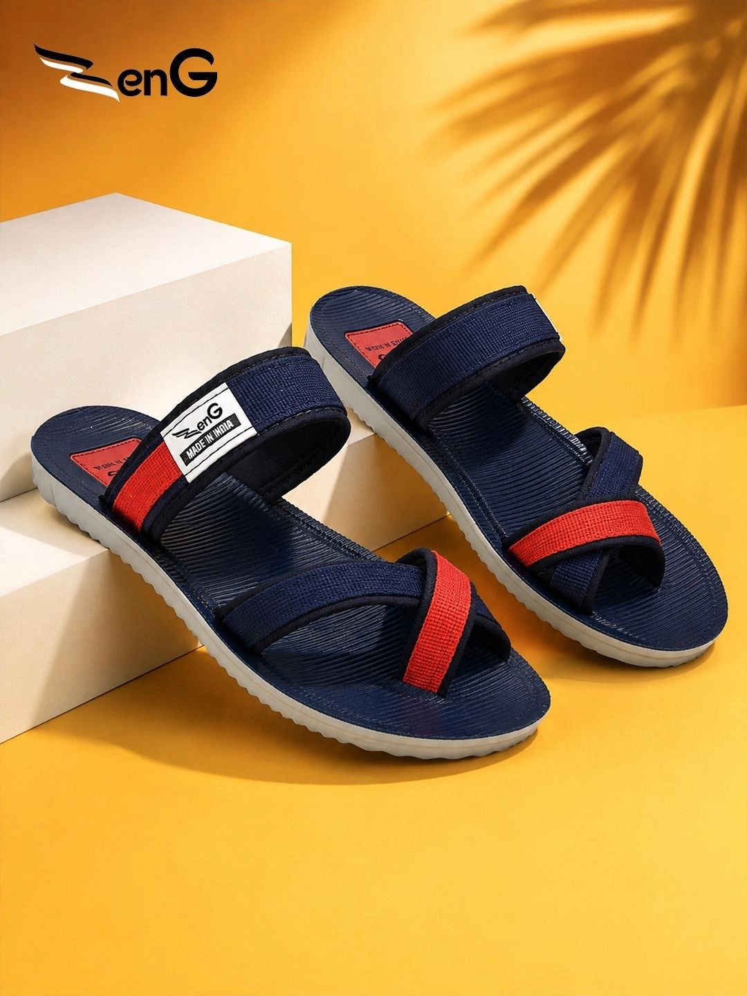 ZENG Men Colourblocked Thong Flip-Flops