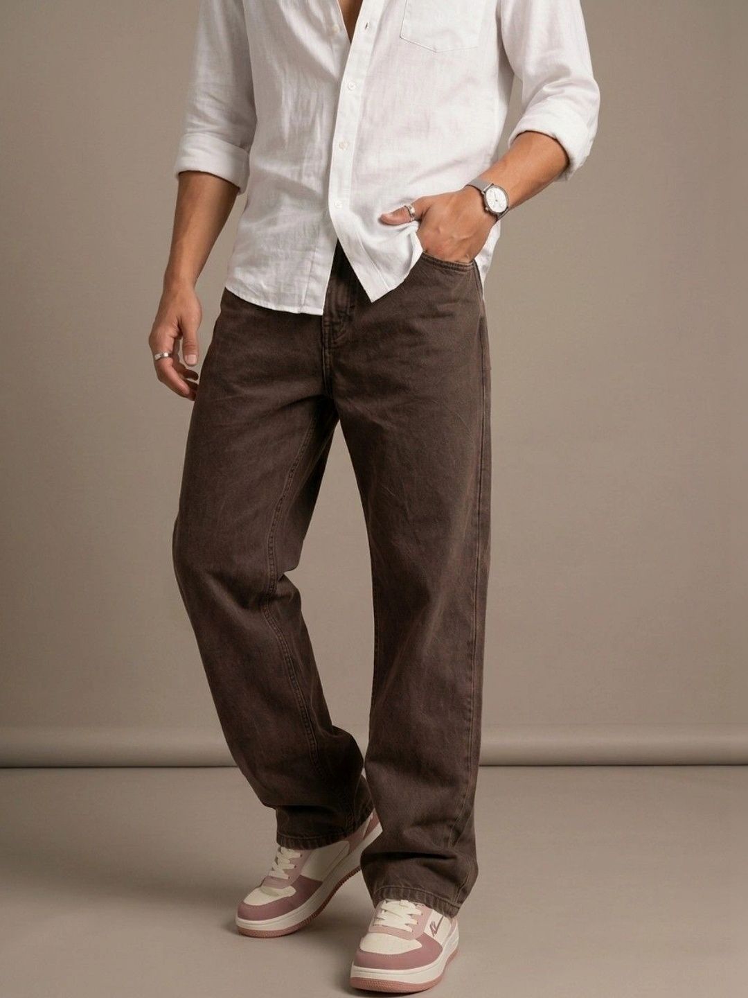 R.Code by The Roadster Life Co. Men Classic Regular Fit Mid-Rise Stretchable Jeans