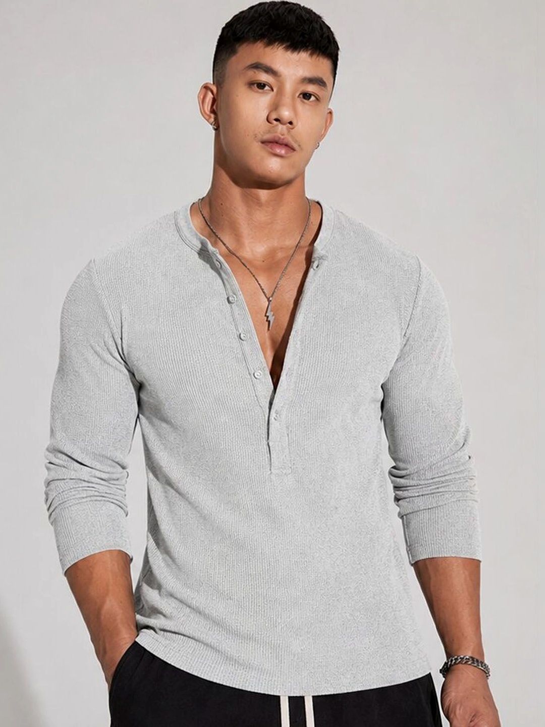 The Modern Soul Men Henley Neck T-shirt
