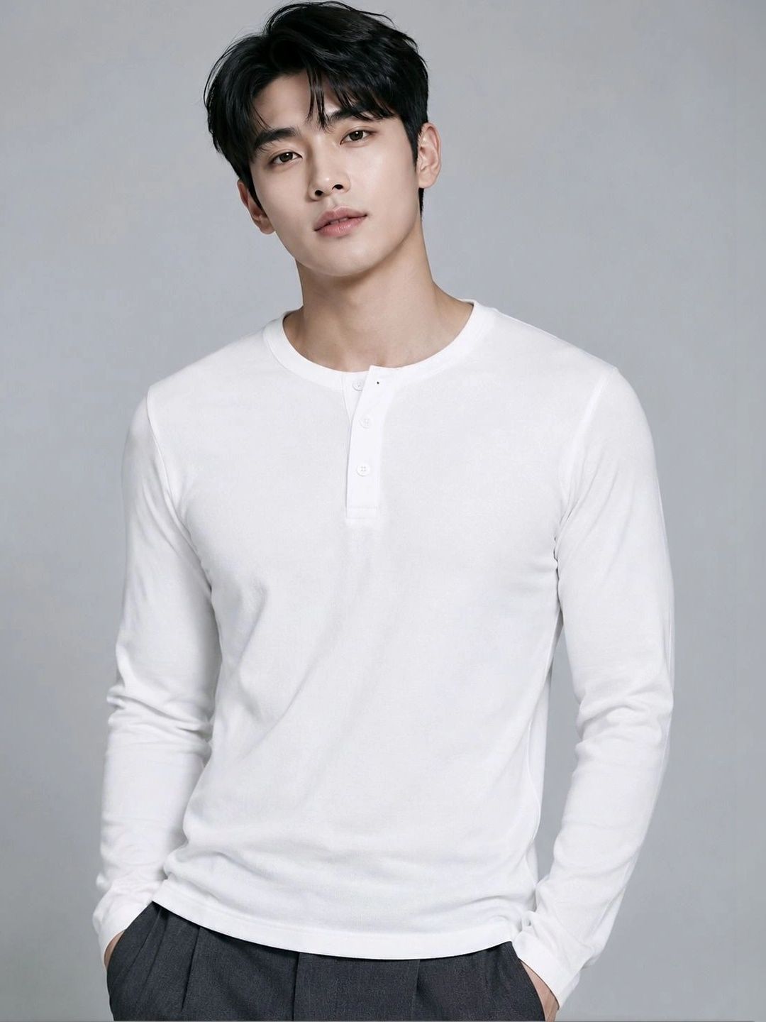 Imsa Moda Men Henley Neck T-shirt