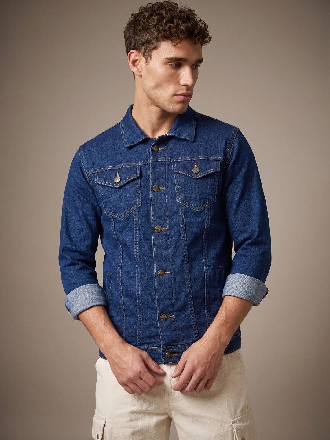 HERE&NOW Men Outdoor Denim Jacket