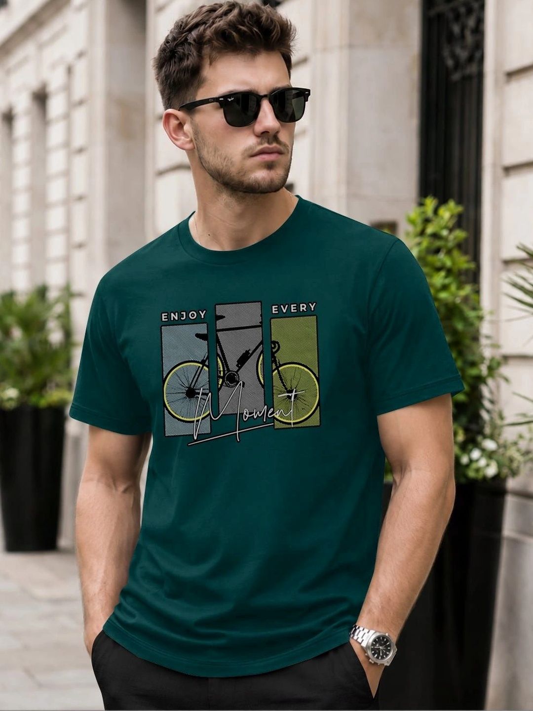 KAJARU Men Printed T-shirt