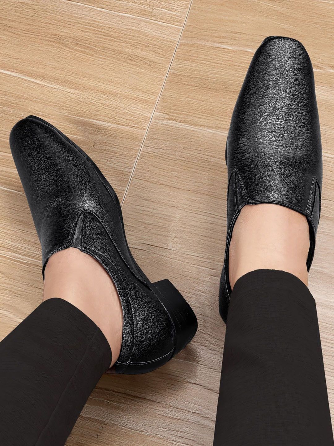 Bxxy Men Blocked Heeled Formal Slip-Ons Shoes