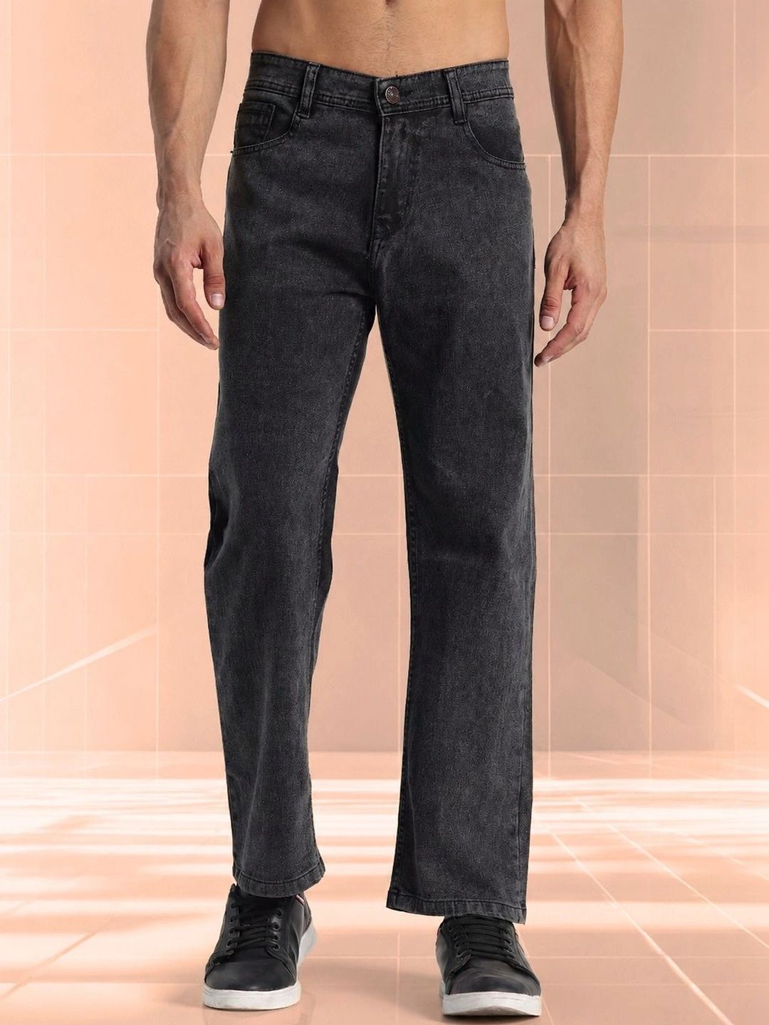 SYNZO Men Comfort Relaxed Fit Mid-Rise Jeans