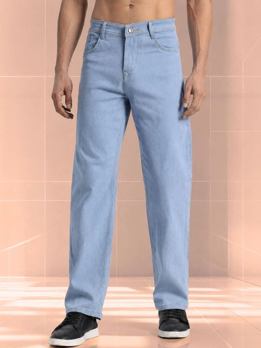 SYNZO Men Comfort Relaxed Fit Mid-Rise Jeans