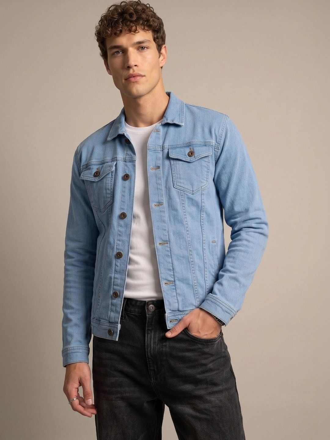 Kook N Keech Men Outdoor Denim Jacket