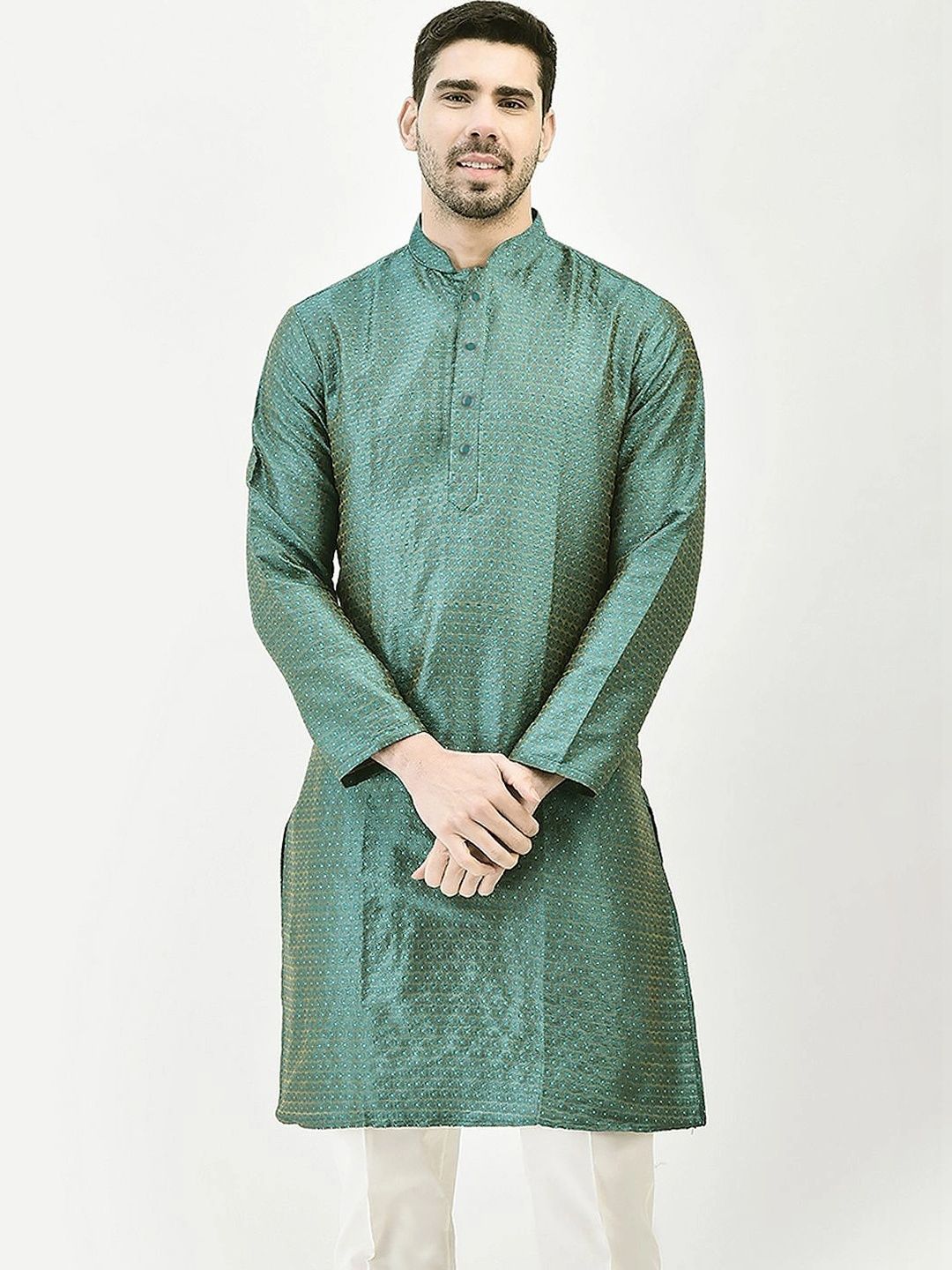 SG LEMAN Men Jacquard Kurta