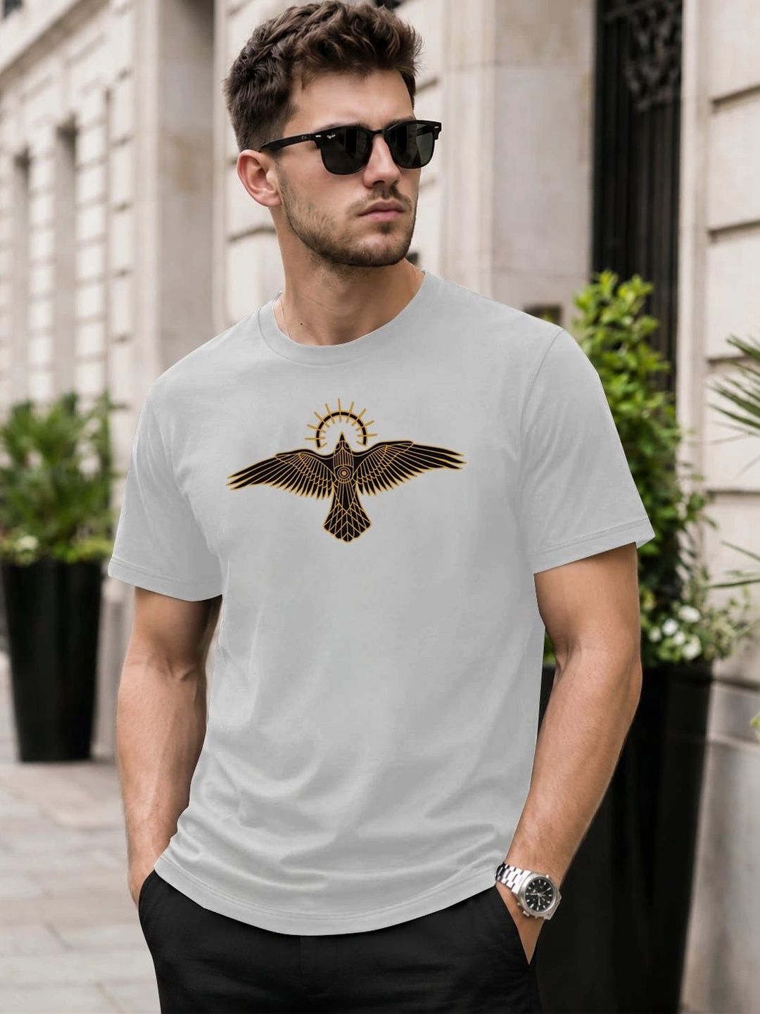 KAJARU Men Printed T-shirt