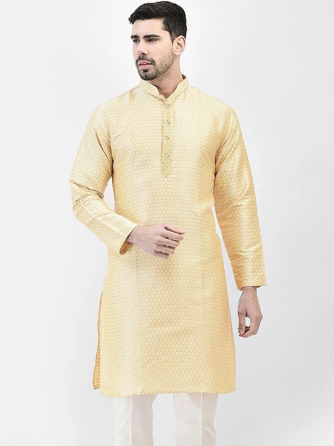 SG LEMAN Men Jacquard Kurta