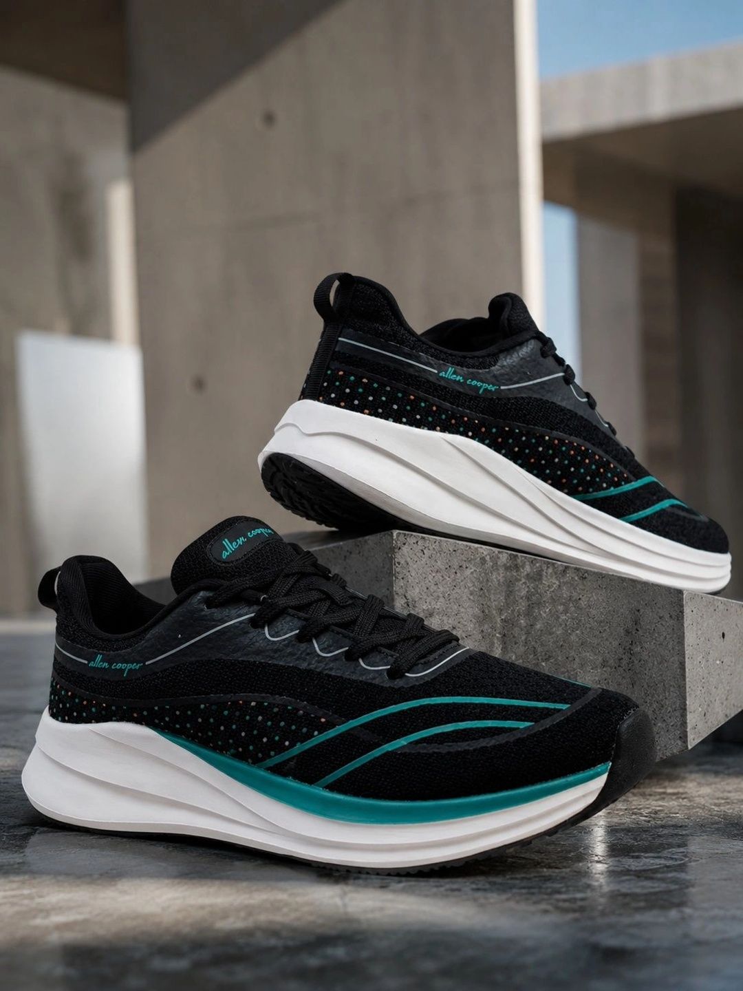 Allen Cooper Men Mesh Running Shoes