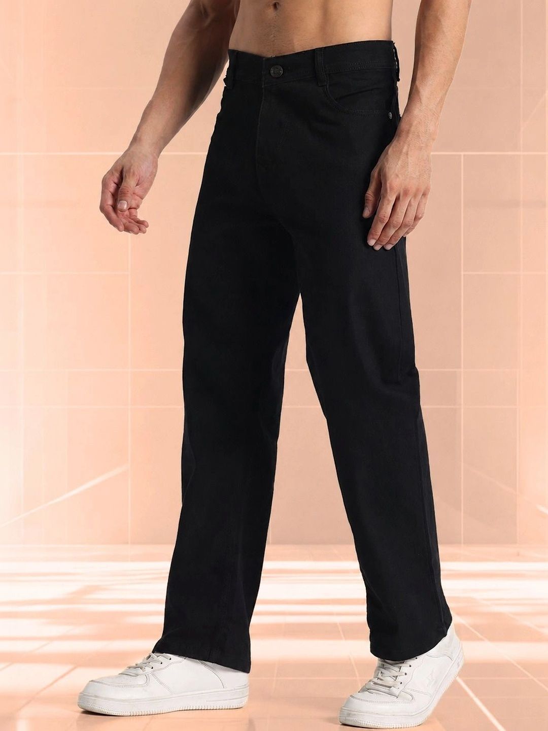 SYNZO Men Comfort Relaxed Fit Mid-Rise Jeans
