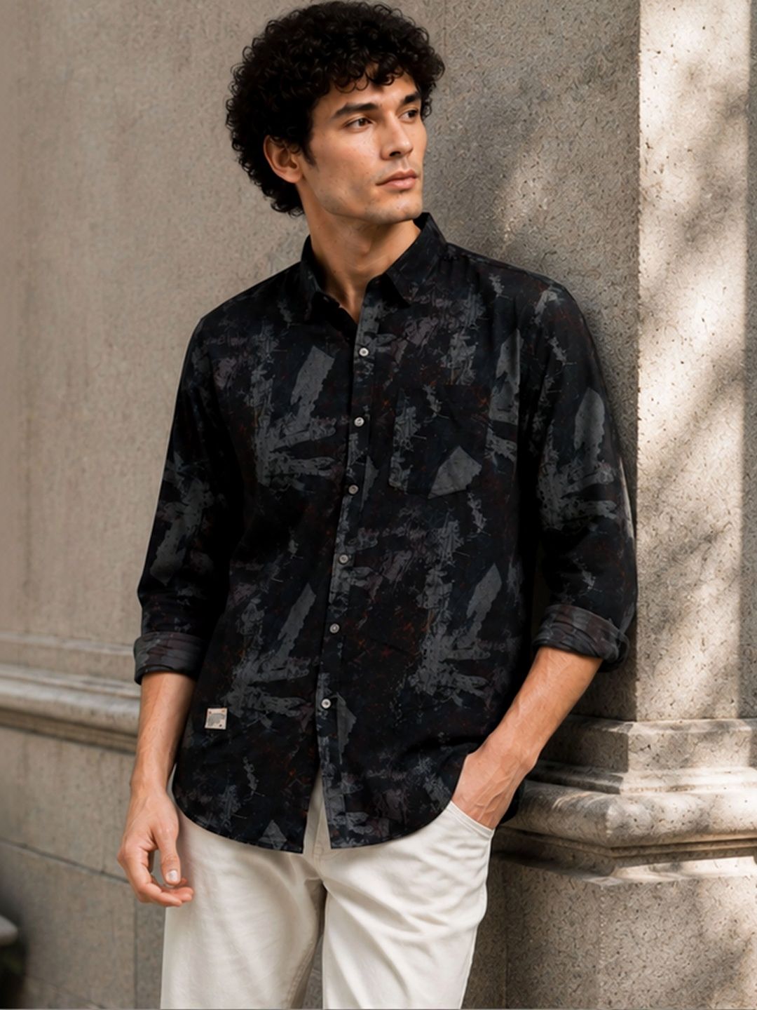 COOL COLORS Men Slim Fit Printed Casual Shirt