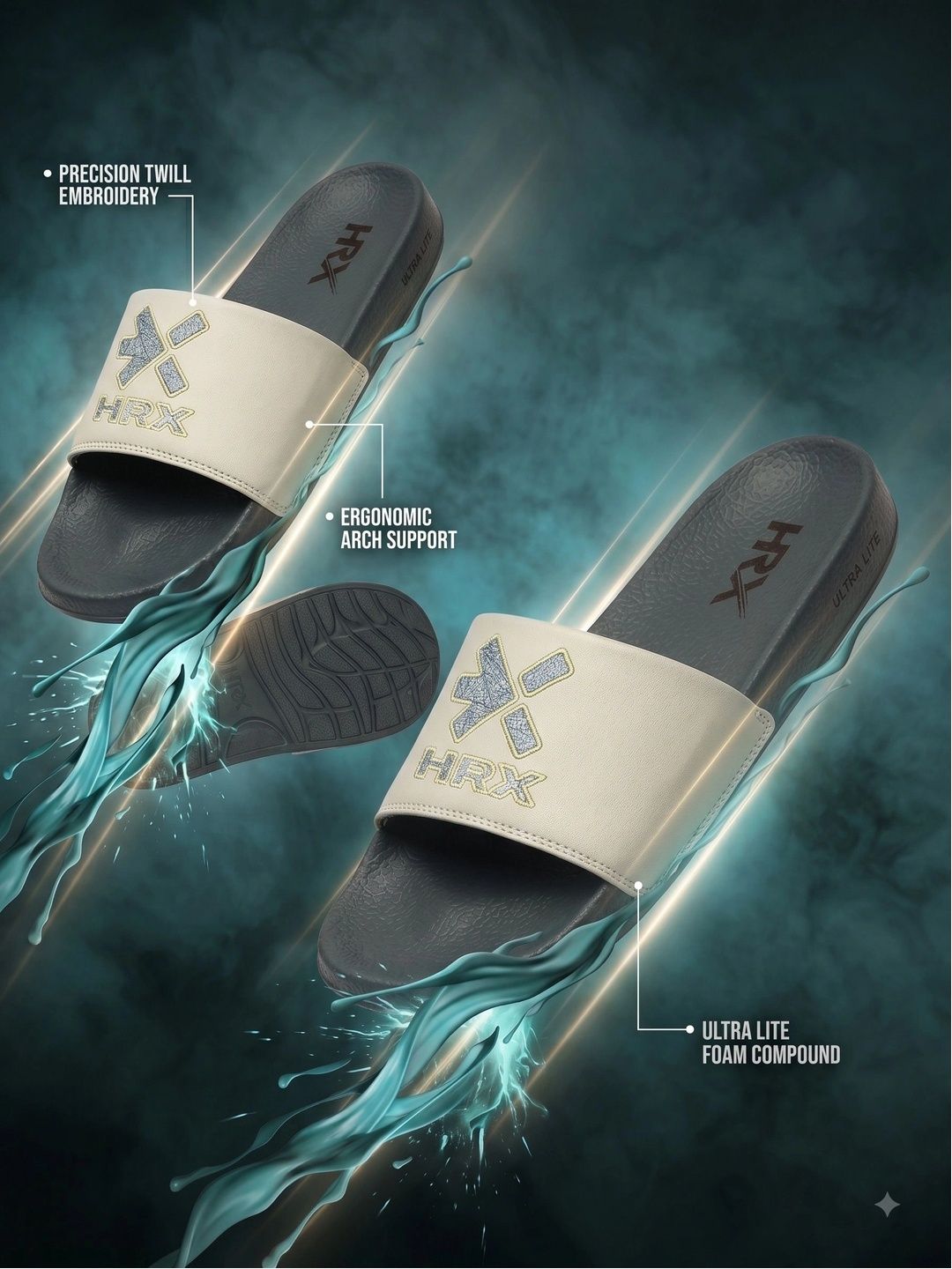 HRX by Hrithik Roshan Men Printed Sliders