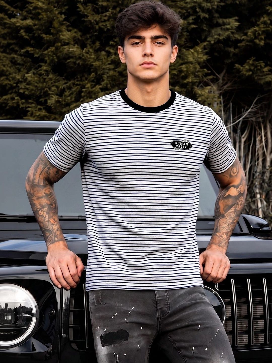 FTX Men Striped T-shirt