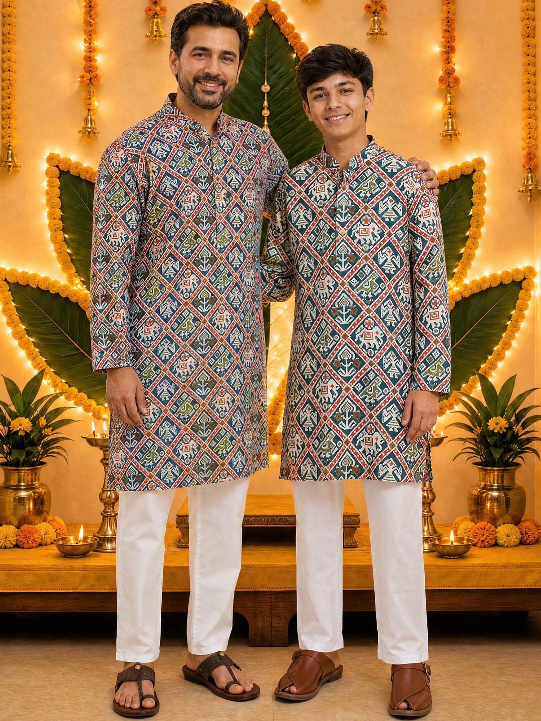 VASTRAMAY Men Ethnic Motifs Printed Kurta