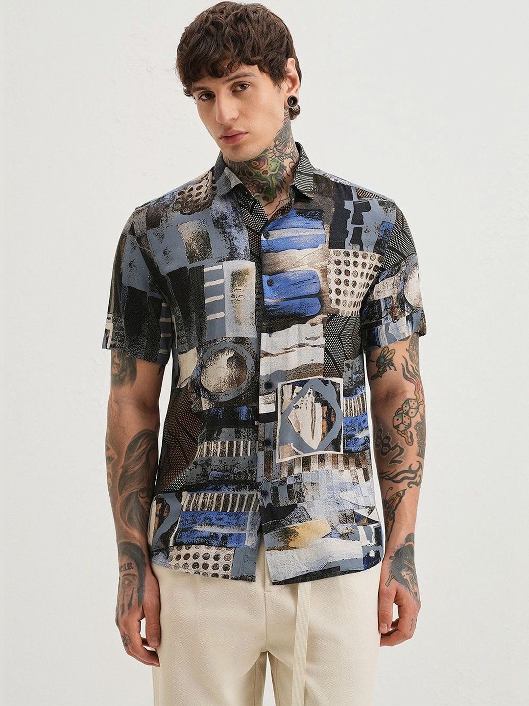 Banana Club Men Slim Fit Printed Casual Shirt