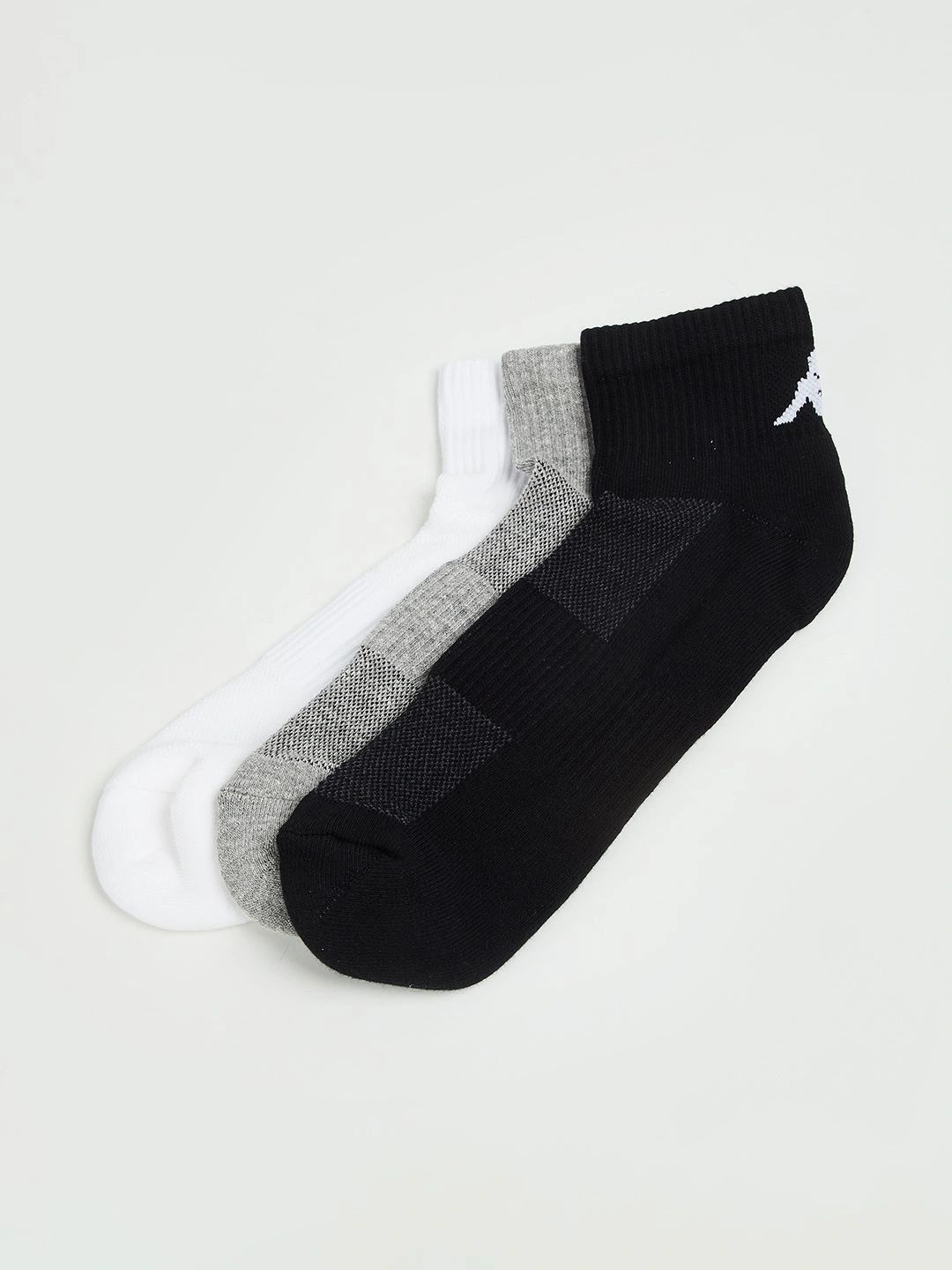 Kappa Men Pack of 3 Cotton Blend Assorted Ankle Length Socks
